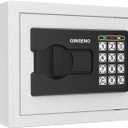 Mini Safe with Digital Electronic Security Keypad, Wall or Cabinet Safe for Home/Office/Travel/Business Use, White, LT-208-EWE