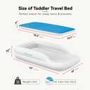 COMMOUDS Portable Toddler Travel Bed with Safety Bumpers, Inflatable Kids Air Mattress with Electric Pump, Baby Blow up Mattress, for Grandma's Home Camping Vacation