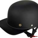 Baseball Cap Motorcycle Helmet,DOT Approved Vintage Open Face Unisex-Adult Half Helmets for Scooter Moped Cap Street Cruiser