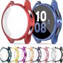 RICHONE [10 Pack] Compatible with Samsung Galaxy Watch FE 4/5 40mm Screen Protector Case, Full Protection Cover Soft TPU Bumper Frame Accessories 10 Colors for Women Men (SM-R900, SM-R860, SM-R861)