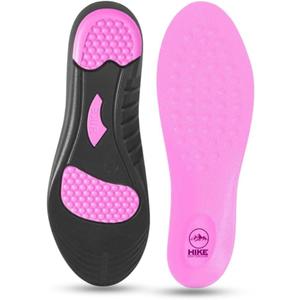 Hike Footwear Orthopedic Soles HF- Pain Relieving and Shock Absorbing Foot Pads, Soles for Men and Women (Pink), Size: M (10 - 14) (Women)