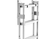 VEVOR Retractable Dock Ladder, 5 Steps, Aluminum Alloy Pontoon Boat Swim Ladder, with Non-Slip Wide Steps, 350 lbs Weight Capacity, Adjustable Height, for Lake Swimming, Pool, Boat, Marine Boarding
