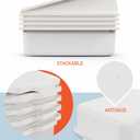 White 13 L Commercial Bus Tubs/Tote Box, 5-Pack Plastic Storage Wash Basin Tub