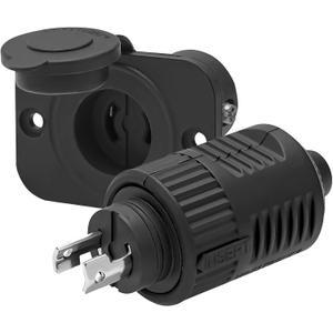40A Trolling Motor Plug & Receptacle 12VBRS2 for 2 Wire 12V/24V/36V Charging/Downrigger/Trolling System