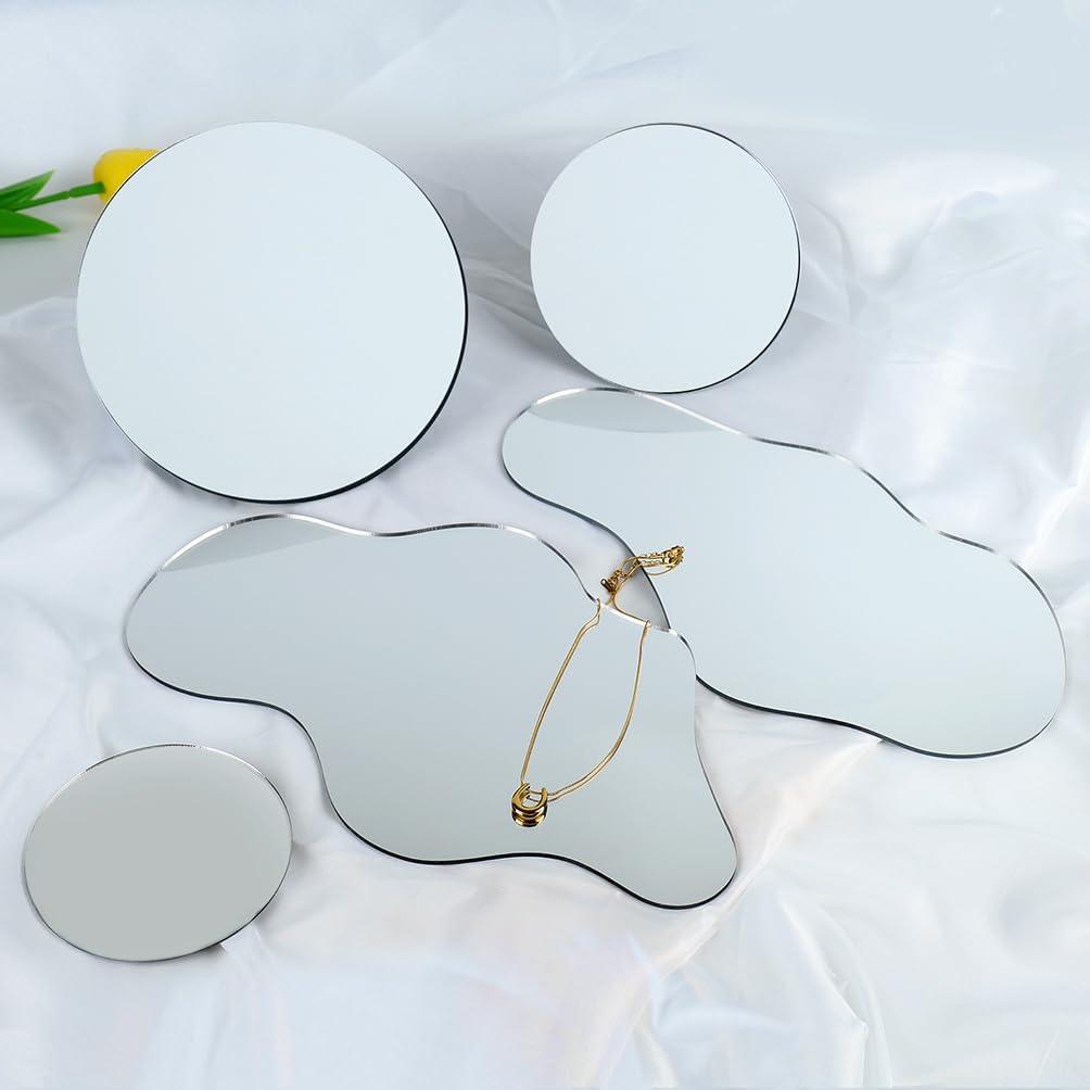 5pcs Acrylic Mirror Product Photography Props Mirror Props Reflective Display Board Table Top Display Mirror Photography Props