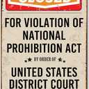 Closed Prohibition Sign Vintage Speakeasy Decor Metal Sign Prohibition Wall Art Decor 1920s Gift Speakeasy Signs Prohibition Decor 20s Party Decorations 8 X 12 Inches (yellow)