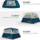 OLIXIS 6 Person Camping Tent, 81in Tall Waterproof Windproof Tent with Double Layer, Large Mesh Windows & Carry Bag, Quick Setup for Family Outdoor, Backpacking, Hiking, Navy Blue