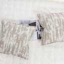 OYIMUA Beige and White Fluffy Decorative Pillow Covers 16x16 Set of 2 | Soft Luxury Accent Throw Pillows for Living Room Couch Bed | Modern Boho Cushion Covers Farmhouse Pillow Cases