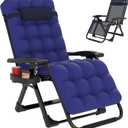 Slendor Zero Gravity Chair, Recliner Lounge Chairs with Cushion, Royal Blue