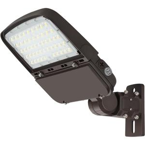 150W LED Parking Lot Light with Photocell, Outdoor Dimmable LED Pole Lights with Slip Fitter & Arm Mount in 1, 22500LM 5000K 100-277V IP65, 150W/100W/80W Power Tunable, ETL
