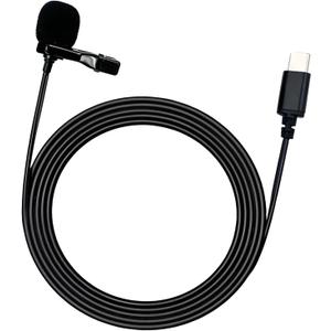 USB-C Lavalier Microphone - Omnidirectional Condenser Lapel Mic for iPhone 15/16, Android, PC, Mac, YouTube, ASMR, Vlogging - Plug & Play with Windscreen (118 inch)