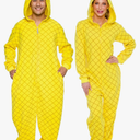 Funziez! Slim Pineapple and Avocado Adult Onesie - Food Halloween Costume - One Piece Cosplay Suit for Adults, Women and Men Size L