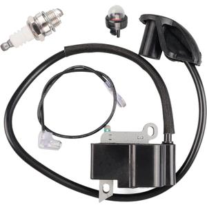 4134 400 1312 Ignition Coil for Stihl KA120 KA120R KA250 FS120 FS120R FS200 FS200R FS250 FS300 FS350 FS380 BrushCutter with Spark Plug