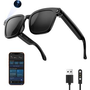 AI Smart Glasses,HD 1080P Camera Glasses with Video Recording & Photo Taking,140+ Language Real-Time Translation Glasses Perfect for Travel, Business(Transparent Anti-Blue)