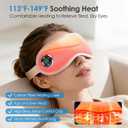 Cordless Heated Eye Mask with Massager, Warm Compress for Eyes, 3D Contoured Light-Blocking Eye Mask for Dry Eyes, LED Display, 3 Heat & Vibration Modes, Home, Office & Travel