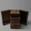 Meangood Jewelry Box Wood for Women, 5-Layer Large Organizer Box with Mirror & 4 Drawers for Rings, Earrings, Necklaces, Vintage Style, Torched Wood