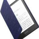 Amazon Kindle Paperwhite Case (11th Generation), Lightweight and Water-Safe, Foldable Protective Cover - Fabric (Denim)