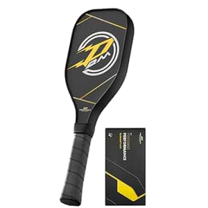 Pickleball Training Paddle USAPA Approved | 360 Thermoformed | T700 Carbon Fiber | High-Spin Grit Coating | Strong Power & Spin for Consistent Training (Black)