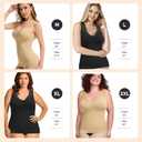 Women Shapewear Tank Tops Tummy Control Shapewear Camisole (White, XL)