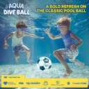 Aqua Dive Soccer Ball Fun Underwater Pool Toy for Ages 8-12 Outdoor Ball Game for Kids Kick, Pass, or Catch Ideal Water Toys for Summer Pool Parties & Beach Games - Fun Gift For Boys & Girls