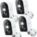 GALAYOU Cameras for Home Security Outside-2K Battery Powered WiFi Surveillance Indoor/Outdoor, Security Cameras with Motion Siren, Color Night Vision Waterproof, Cloud/SD Storage 2.4Ghz WiFi
