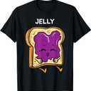 Jelly Toast Cute Matching Halloween Couples Him and Her T-Shirt, L