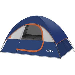 Camping Tent 2 Person, Waterproof Windproof Tent with Rainfly Easy Set up-Portable Dome Tents for Camping (Navy Blue)