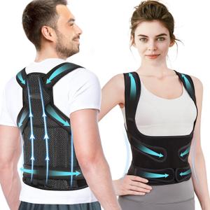 Back Brace, Back Straightener Posture Corrector for Women and Men, Adjustable Posture Corrector Back Support, Relieves Back Pain, Scoliosis and Hunchback Correction, (waist 39-45 inch) (Large)