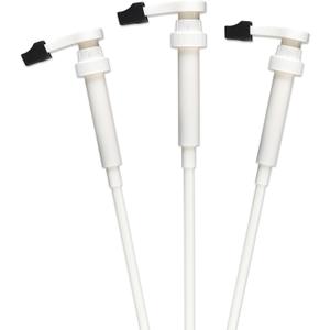 3 Pcs White Coffee Syrup Pumps, Only Compatible with 750ml Monin Glass Bottles (Tip Cover Included)