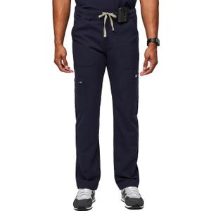 FIGS Cairo Cargo Scrub Pants for Men — Classic Straight Leg Fit, 9 Pockets, 4-Way Stretch, Anti-Wrinkle XS