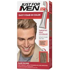 Just For Men Easy CombIn Color Mens Hair Dye, Easy No Mix Application with Comb Applicator  Dark Blond, A15, Pack of 1