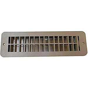 RV Designer H860, Plastic Floor Register with Damper, 12 inch x 3-1/2 inch, Tan, Interior Hardware