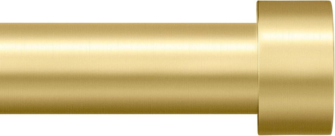 1 Inch Curtain Rods for Windows 66 to 120, Outdoor Heavy Duty Adjustable Curtain Rod, Indoor Modern Drapery Pole, Brushed Gold, 66-120"