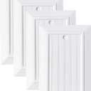 Pure White Classic Beadboard Wall Plates,Light Switch Covers,Electrical Outlet Covers, Switch Plates of Various Combination, Nature Bamboo Fiber Wall plate (1 Gang Blank 4 Pack)