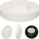 Frienda 8 Inch Npt Male Threaded PVC Cleanout Plug PVC Dwv Pipe Fitting Flush Sewer Cover Cleanout Cap Adapter for Plumbing Water Line Drainage Piping System