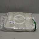 Plastic Divided Serving Tray with Lid and Handle Snack Box Charcuterie Container Portable Snack Platters Organizer for Candy, Fruits, Snacks, Nuts, for Party, Entertaining (White 8 compartments)