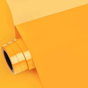 GIRAFVINYL Halloween Golden Yellow Heat Transfer Vinyl - 12” X 5ft Yellow Iron On Vinyl Yellow HTV Vinyl for T- Shirt, Easy to Use (Yellow)