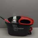 O-Cedar EasyWring Microfiber Spin Mop, Bucket Floor Cleaning System, Red, Gray, Standard