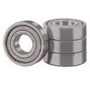 XiKe (4 Pack) 6204ZZ Double Sealed Deep Groove Ball Bearings, 20x47x14mm, Pre-Lubricated for High RPM, Chrome Steel P6, ABEC 3