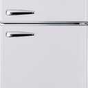 Galanz GLR31TWEER Retro Compact Refrigerator with Freezer Mini Fridge with Dual Doors, Adjustable Mechanical Thermostat, 3.1 Cu Ft, White