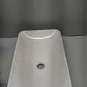 Lordear Vessel Sink Bathroom Semi Recessed Sink 19 x 12 Inch Rectangular White Ceramic Vessel Sink Modern Vanity Sink Bath Wash Sinks Bowl Above Counter Basin