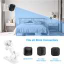 UTEBIT Wall Mount Compatible with Blink Mini Pan-Tilt Camera, 180 Angles Bracket Rotation 2 Pack Adjustable Camera Mount Stand for Blink Mini Indoor/Outdoor Camera (NOT Included Cam)