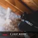 NEBO Transcend Rechargeable Headlamp | 1000 Lumens, 5 Light Modes, Detachable Magnetic Work Light, Water Resistant, Bright LED Headlight for Hiking & Camping, Includes USB Charging Cable