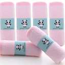 HIPHOP PANDA Baby Washcloths, Rayon Made from Bamboo - 2 Layer Ultra Soft Absorbent Newborn Bath Face Towel - Reusable Baby Wipes for Delicate Skin - Pink, 6 Pack