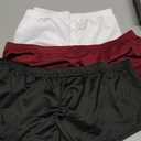 Women's Sexy Sports Briefs Ruched Butt Lifting Panties Half Back Soft Active Yoga Underwear 3 Pack (Medium, Black/White/ Red)