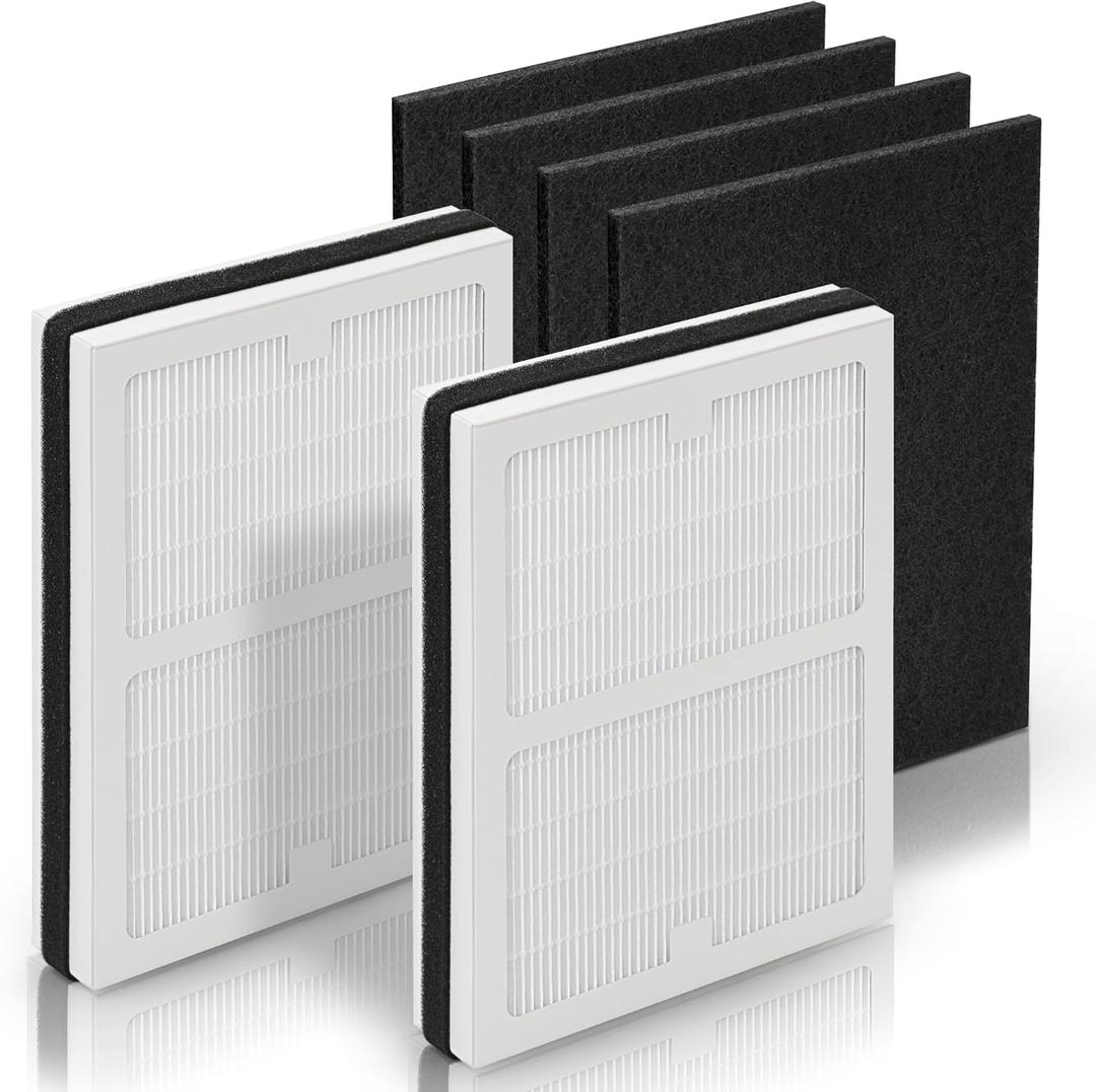 Idylis Air Purifier Replacement Filter A for Idylis Air Purifier AC-2119 IAP-10-100 IAP-10-150 IAPC-40-140 and Filtrete FAP-C01-A with Idylis Filter IAF-H-100A Size A, 2 H13 HEPA & 4 Carbon Pre-filter