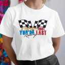 Racing Shirt Women Race Day Checkered Flag Printed Tshirt Car Race Team Lover Shirt Raceday Short Sleeve Tee Tops