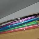 Clear Umbrella Bulk Colorful Transparent Rain Umbrellas Windproof Waterproof with J Hook Handle for Wedding Party Photography Outdoor Travel Gift, 6 Pcs