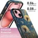 FUNMIKO for iPhone 13 Mini Wallet Case with Card Holder + Cash Clip, RFID-Blocking, Military-Grade Drop Protection & UV-Printed Artwork, Magnetic Closure with Leather Kickstand - Dandelion in The Sky