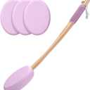 AmazerBath Lotion Applicator for Back, Feet, 4 Replaceable Pads with Long Handle, Back Sunscreen Applicator for Elderly, Women, Apply Cream Medicine Skin Cream Moisturizer Sunscreen Tanner, Purple